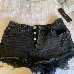 Zara black jean shorts